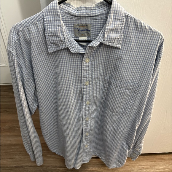 U.S Expedition Other - Men's Blue Checkered Shirt- U.S. Expedition- Size Large